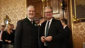 Christopher Drexler (ÖVP) wird nun Zweiter Landtagspräsident hinter FPÖ-Mann Gerald Deutschmann (links) 