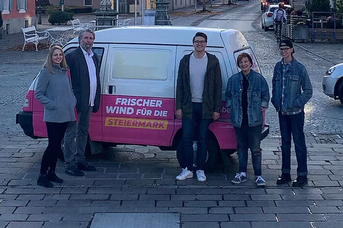 Die Neos machten auf ihrer Tour halt in Deutschlandsberg.