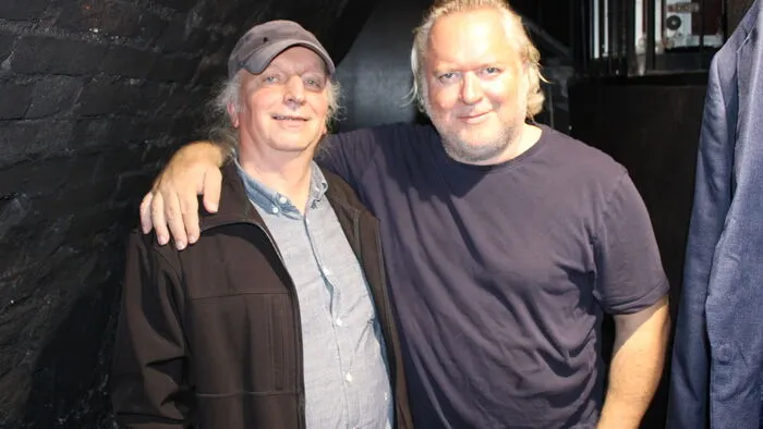 Friedrich Zirgoi vom Step mit Kabarettist Gregor Seberg