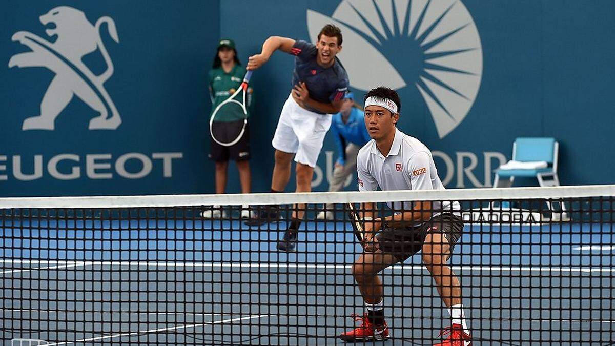 Dominic Thiem und Kei Nishikori