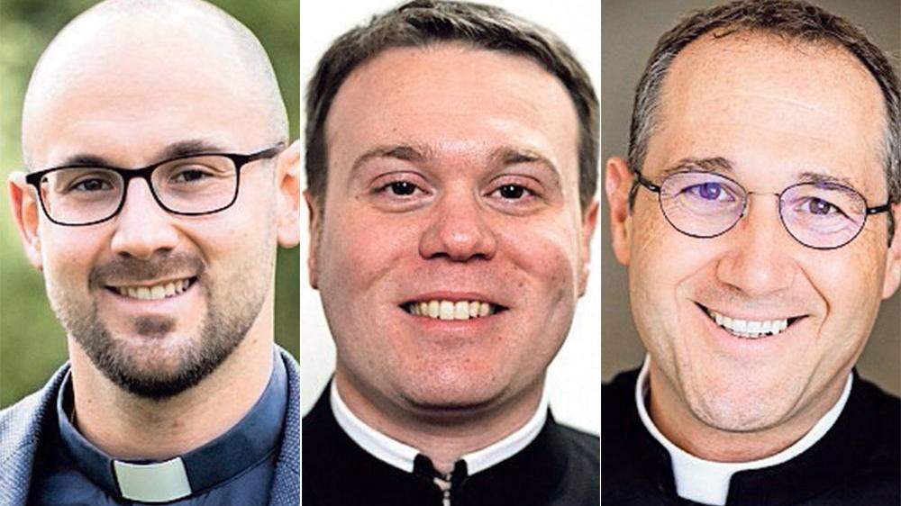 Die Neupriester Dominik Wagner, Elias Kraxner, Markus Schöck