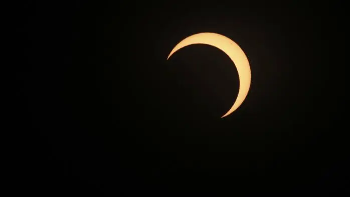 Eine partielle Sonnenfinsternis