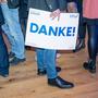 Dankbarkeit und Freude in der Parteizentrale der FPÖ am Wahlsonntag