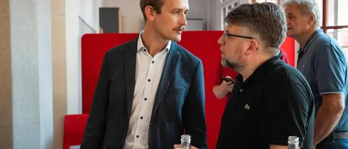SPÖ-Landesgeschäftsführer Florian Seifter (l.) und Landtagsklubobmann Hannes Schwarz (r.)