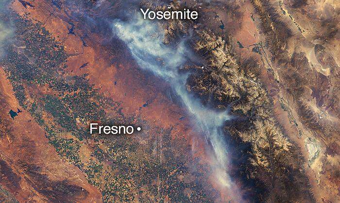 Das sogenannte "Ferguson"-Feuer westlich des Yosemite-Parks