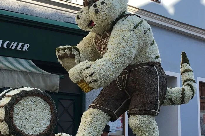 "Tobi – der Altausseer Bierzelt Partytiger" von ChriChri, Gaisberger, Marl und Freund erhielt von der Jury beim Stadtkorso die drittmeisten Punkte. Die Publikumswertung ging ebenfalls an den Bierzelt-Gast aus Tausenden Blüten.
