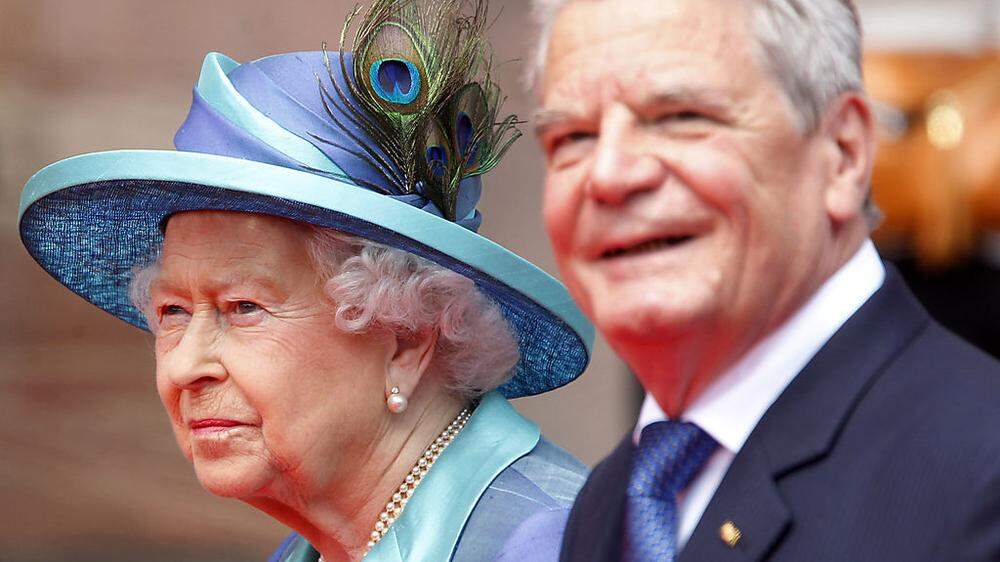 Queen Elizabeth mit dem deutschen Präsidenten Joachim Gauck