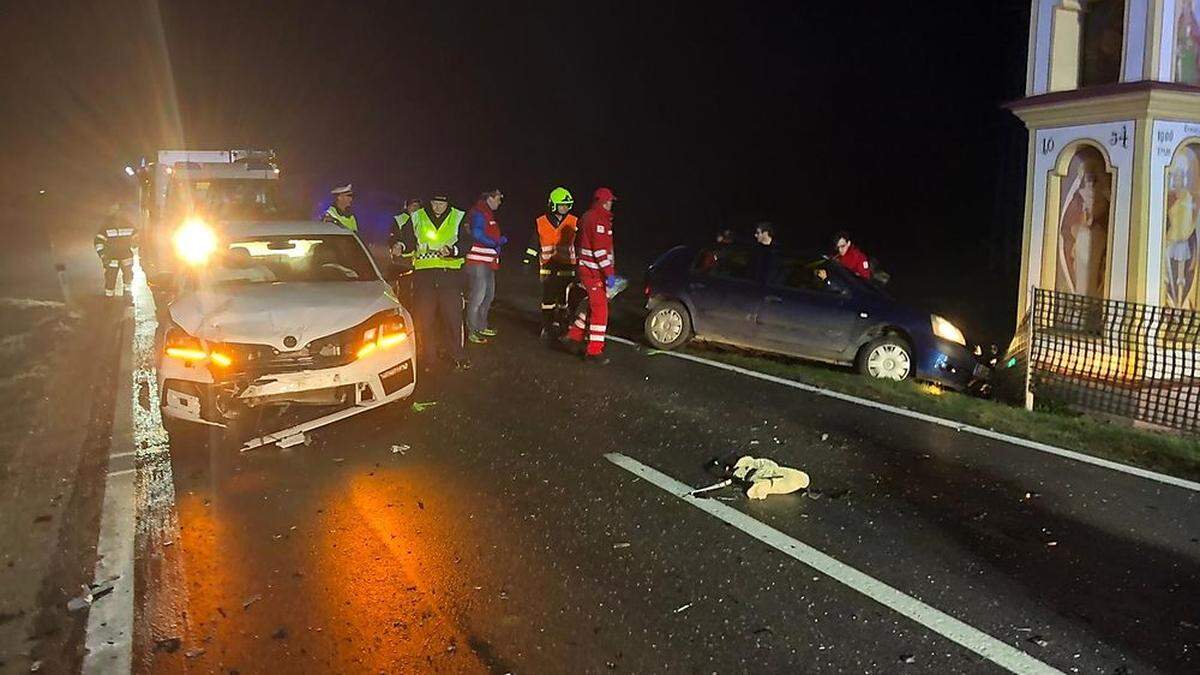 Zwei Verletzte forderte der Crash in Gleinstätten