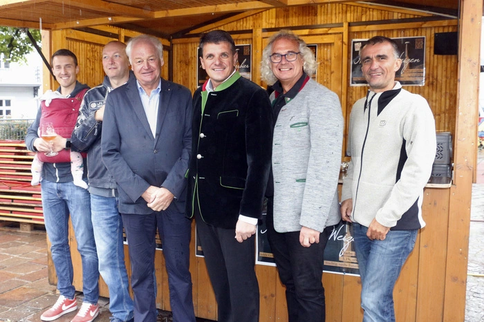 ...Vizebgm. Franz Jost, Tourismuschef Josi Thaller, Stadtrat Horst Himler und Bio-Bauernvertreter Herbert Stern.