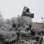 Schloßberg, Stiegen, Graz, Schnee, weiß, Schloss, Uhrturm, Wintereinbruch, Freitag 13te, Schloßbergplatz,,winter in graz, schnee