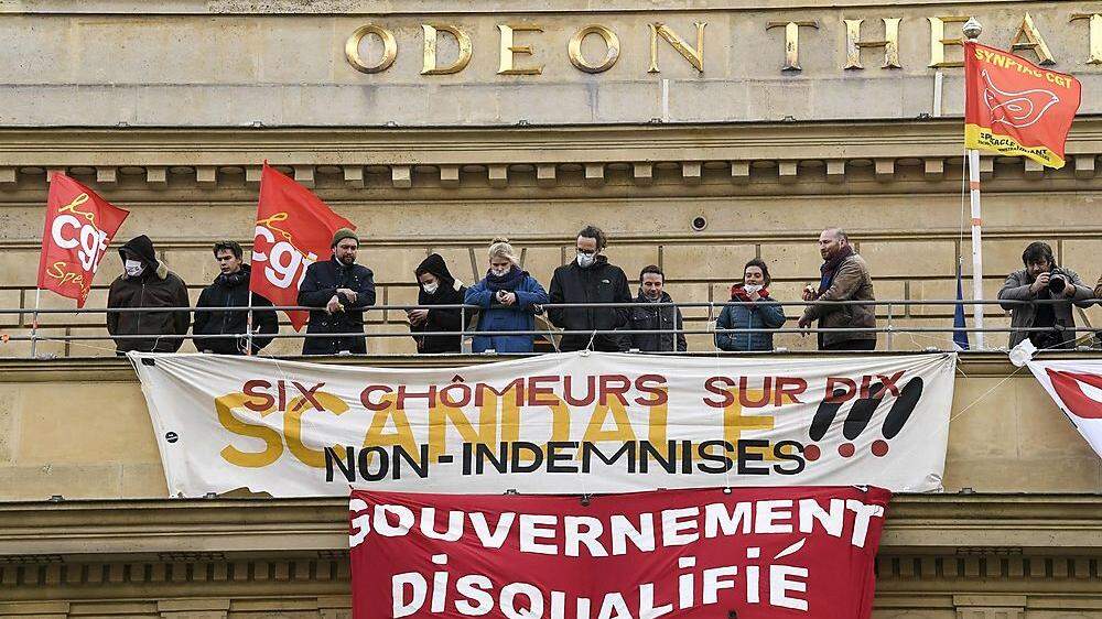 Proteste gegen die Regierung: das Odéon-Theater in Paris