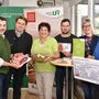 Fleischermeister Erich Brand, Bauernkammer-Obmann Gerald Holler, Seminarbäuerin Johanna Aust, Rindermäster Hannes Zach, Claudia Doppler (LWK) und Bezirksbäuerin Grete Kirchleitner beim Aktionstag 
