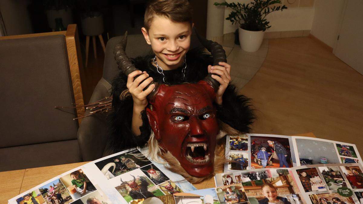 Johannes Gerstl aus Frösau bei Sinabelkirchen freut sich schon auf die anstehende Perchtenlauf-Saison