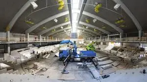 Die neue Halle nimmt langsam Form an