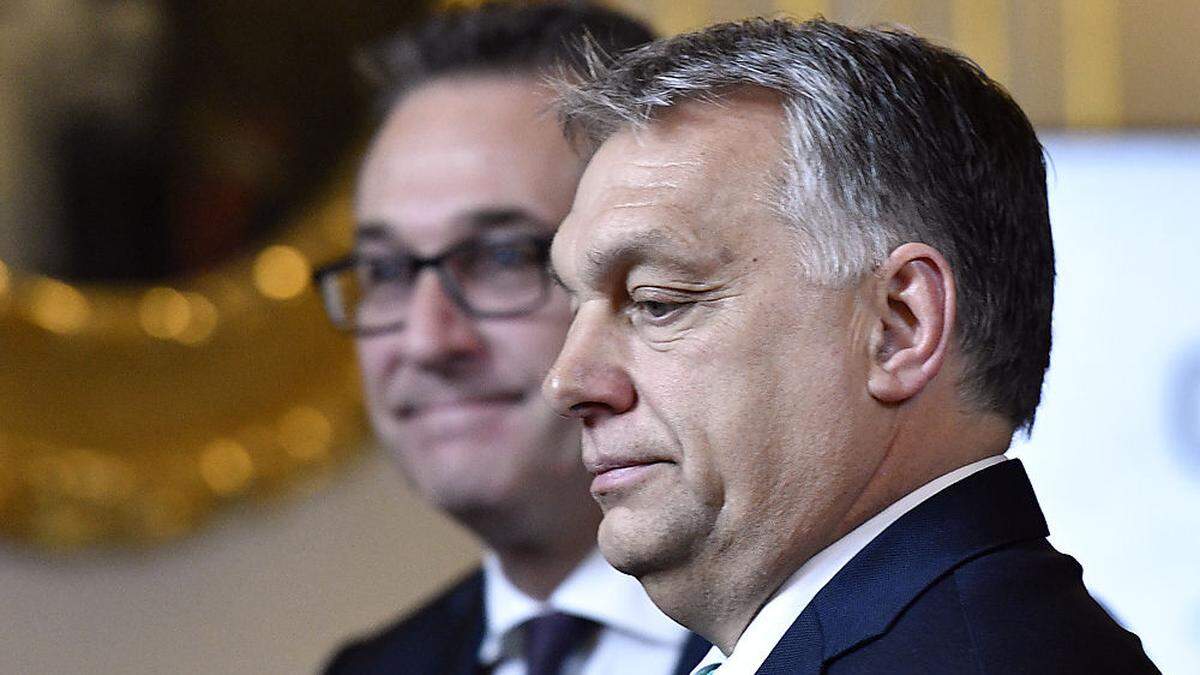 FPÖ-Chef Heinz-Christian Strache und Ungarns Viktor Orban verstehen sich gut