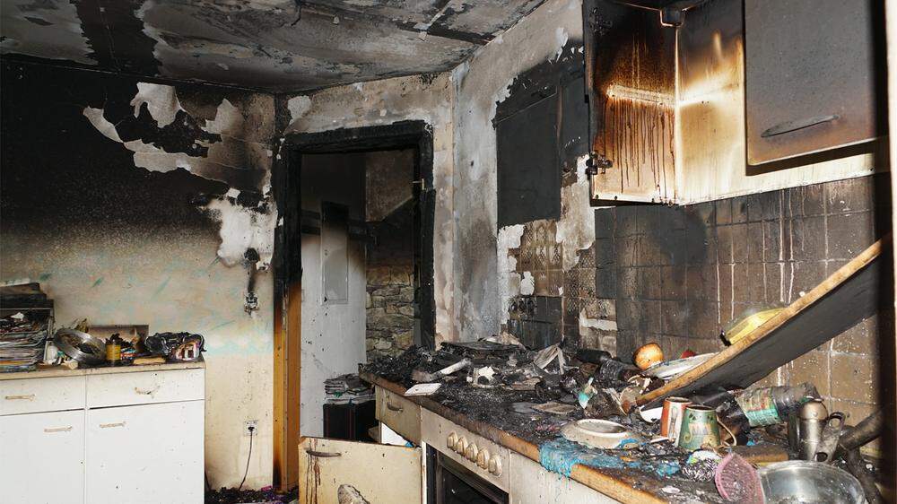 Bei dem Küchenbrand entstand erheblicher Sachschaden