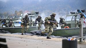 Gefechtsvorführung des Bundesheers am Metnitzstrand in Klagenfurt am Wörthersee