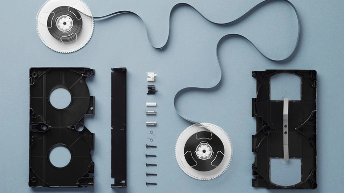 Die VHS-Videokassette und ihre Einzelteile