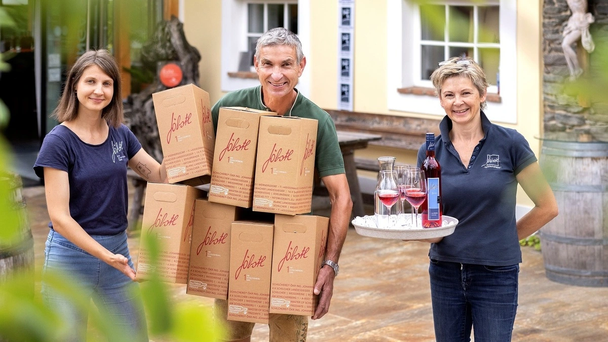 Wiederholt auf dem 1. Platz bei der Weinkost: der Schilcher der Familie Jöbstl