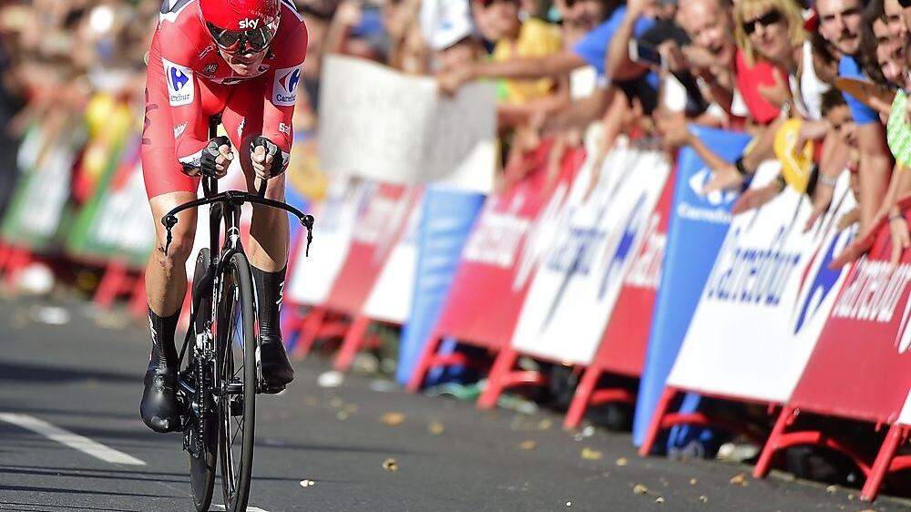 Der britische Radprofi Chris Froome hat das Einzelzeitfahren von Los Arcos nach Logrono für sich entschieden