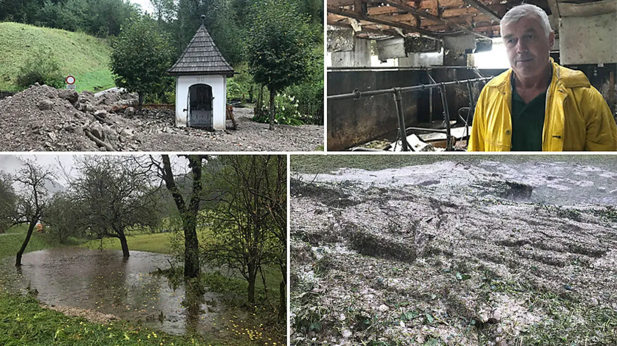 Am Freitag wurde in der Obersteiermark sichtbar welche Schäden die Unwetter Donnerstagnacht angerichtet haben. Der Hagel lag 12 Stunden später noch zentimeterhoch