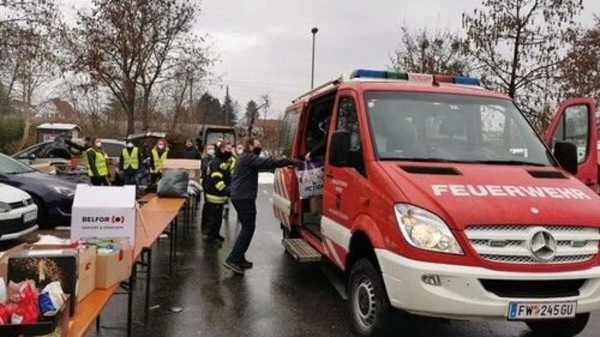 Spenden-Sammlung in Thondorf bei Graz