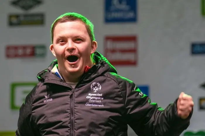 GRAZ,AUSTRIA,16.MAR.24 - SPECIAL OLYMPICS - National Winter Games 2024 award ceremony. Image shows competitors.
Photo: GEPA pictures/ Kevin Hackner