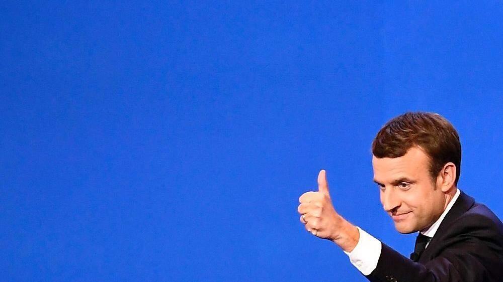 Macron bei seiner Siegesfeier
