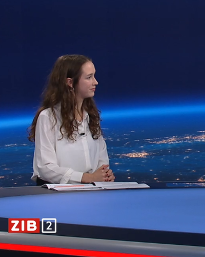 Lena Schilling in der ZIB2