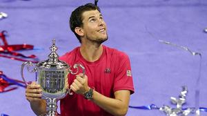 Dominic Thiem 2020 bei den US Open im Moment seines größten Triumphs