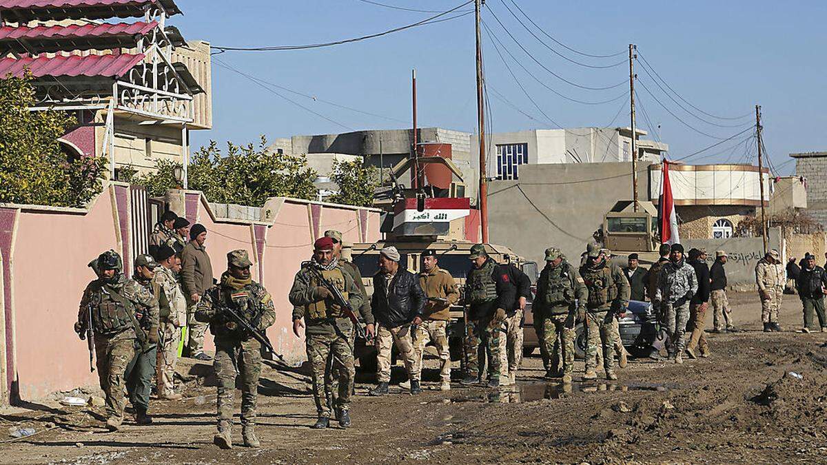 Irakische Soldaten in Mosul