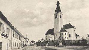 Eine historische Aufnahme vom Hauptplatz in St. Ruprecht an der Raab (Jahr 1910)