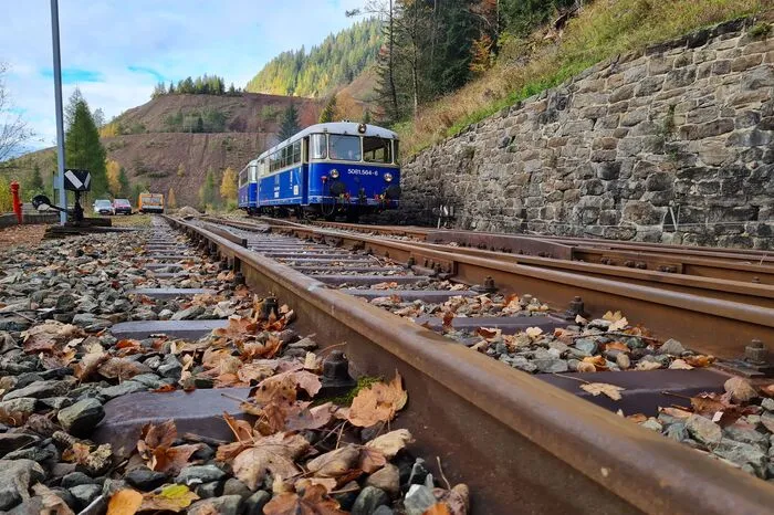 Am Bahnhof Erzberg gab es frischenSturm, heiße Maroni und andere Köstlichkeiten. Für die musikalische Umrahmung sorgte die Innerberger Böhmische aus Eisenerz.