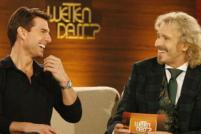 Hollywood war immer wieder zu Gast: Hier sitzt Tom Cruise bei Gottschalk auf der Couch.