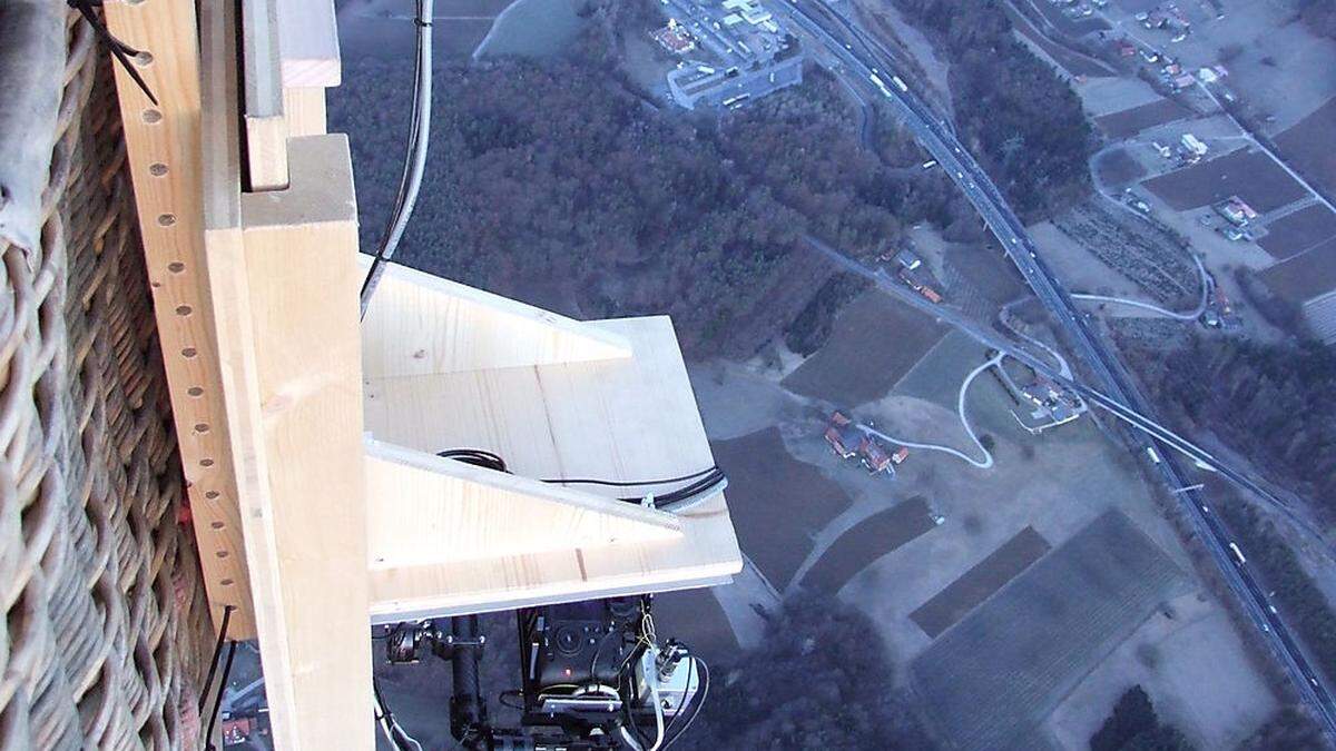 Mit einem Heißluftballon wurden Wärmebildaufnahmen von Gleisdorf erstellt