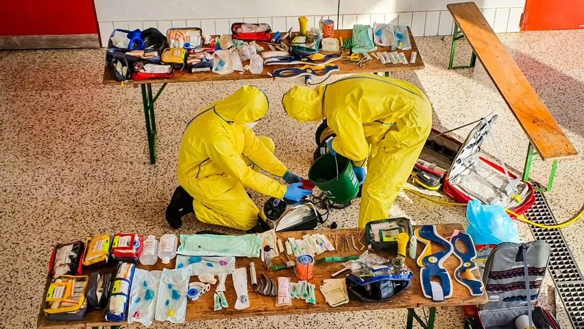 Rund zwei Stunden arbeitete der Dekontaminationszug in Mooskirchen