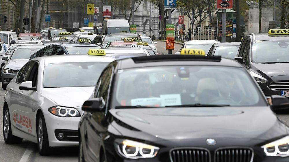 Wiens Taxifahrer haben wiederholt gegen Uber demonstriert