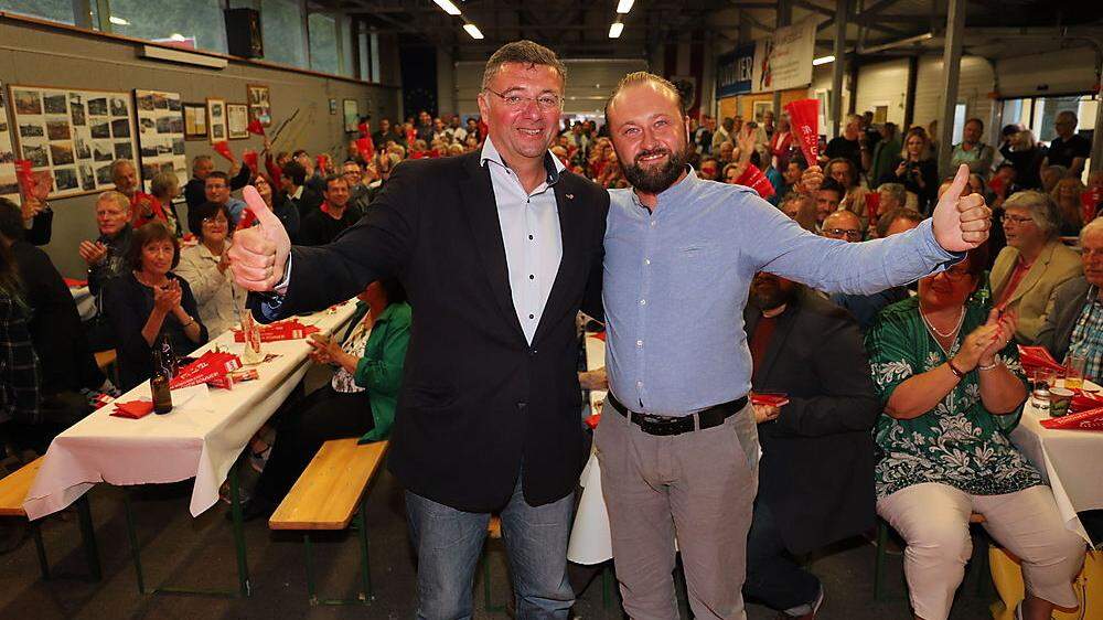 Den Wahlkampfauftakt der SPÖ für die Region Obersteiermark West bestritten Jörg Leichtfried und Max Lercher im Bergbaumuseum in Fohnsdorf 
