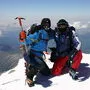 Ankrisch und Bergkamerad Dominik Hier auf dem Gipfel des Elbrus