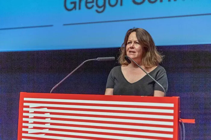 Eva Spreitzhhofer hielt die Laudatio auf die abwesende Ursula Strauss, die nachträglich mit dem Großen Diagonale Schauspielpreis 2020 geehrt wurde