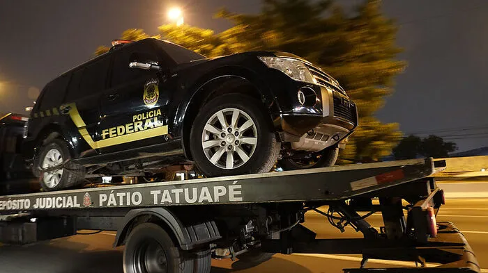 Einer der falschen Polizeiwagen