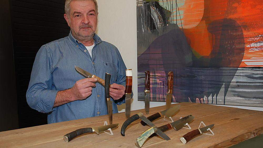 Jedes Stück ein Unikat: Seit Jahren fertigt der Wolfsberger Künstler Ralf Röll hochwertige Messer