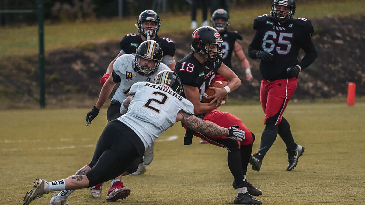Die Carinthian Lions bei ihrem letzten Freundschaftsspiel gegen AFC Rangers Mödling
