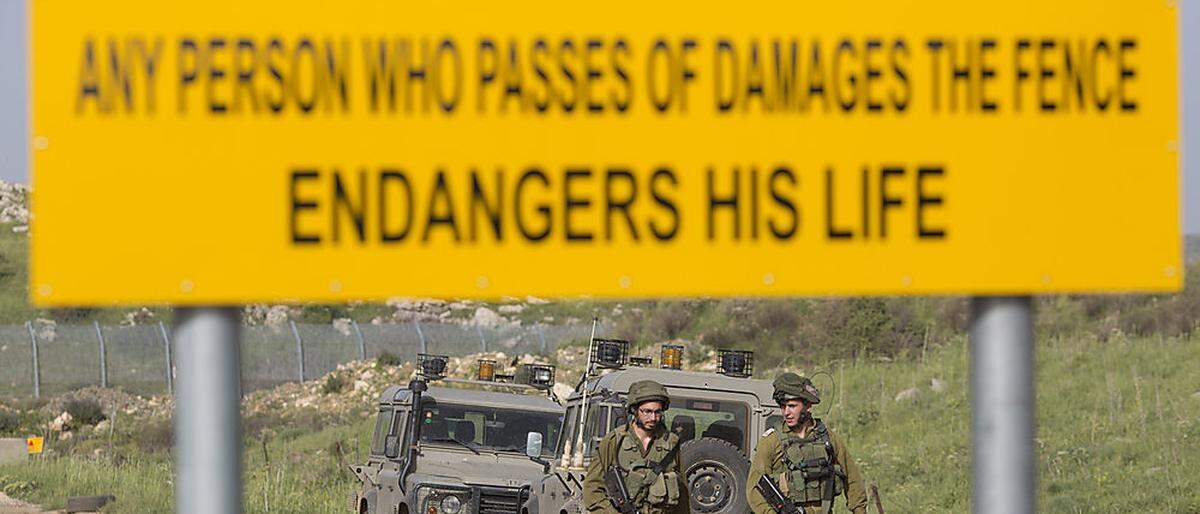 Israelische Soldaten auf dem Golan