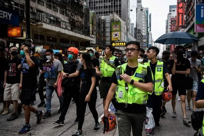 Protestanten in Hongkongs "Kowloon District"