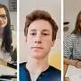 Julia Aigner, Markus Goldberger und Leonie Steinwender bereiten sich derzeit zu Hause auf die Matura vor