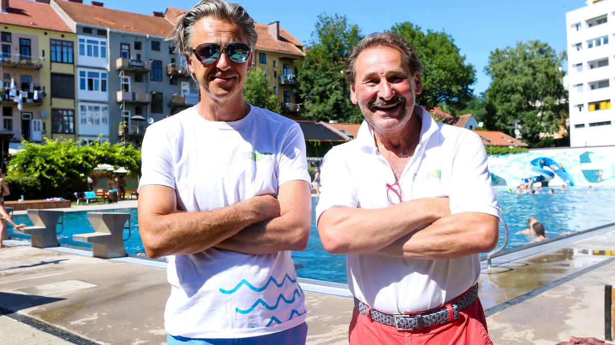 Bademeister Bojan Vavan begann im Margaretenbad in Graz sofort mit der Reanimation, Kollege Reinhold Brandner unterstützte ihn