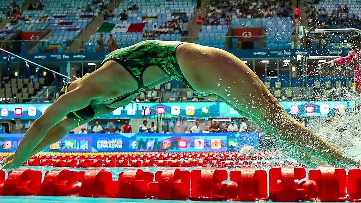 Caroline Pilhatsch schwimmt in Glasgow um eine Medaille