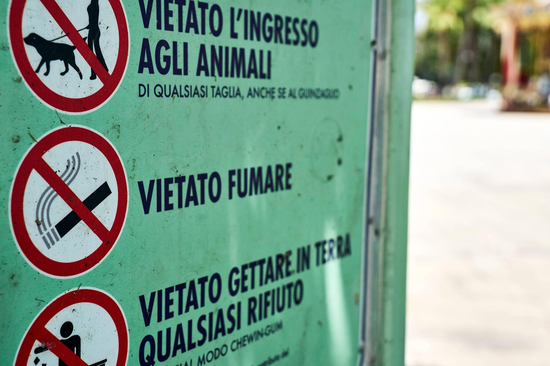 Italienische Stadt erteilt Rauchverbot in Parks und bei Spielplätzen