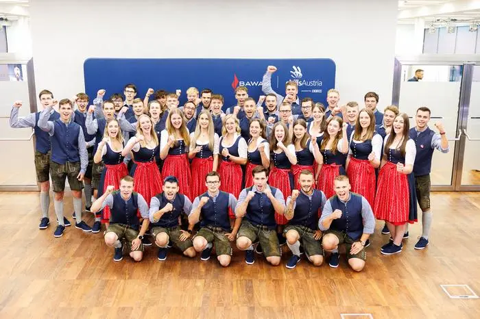 Das Team Austria bei der Verabschiedung